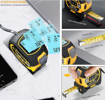 Laser Tape Measure 3 in 1